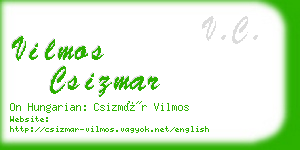 vilmos csizmar business card